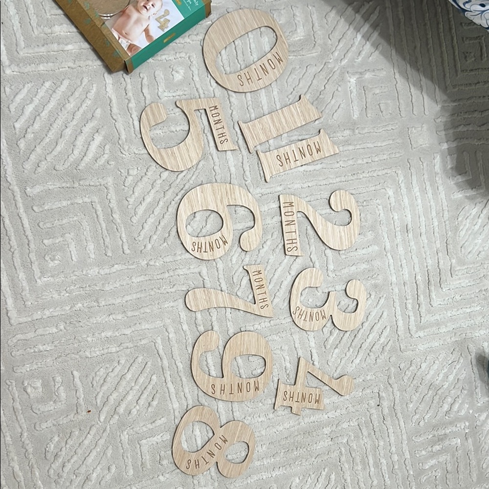 Wooden Milestone Numbers